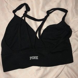 Pink sports bra